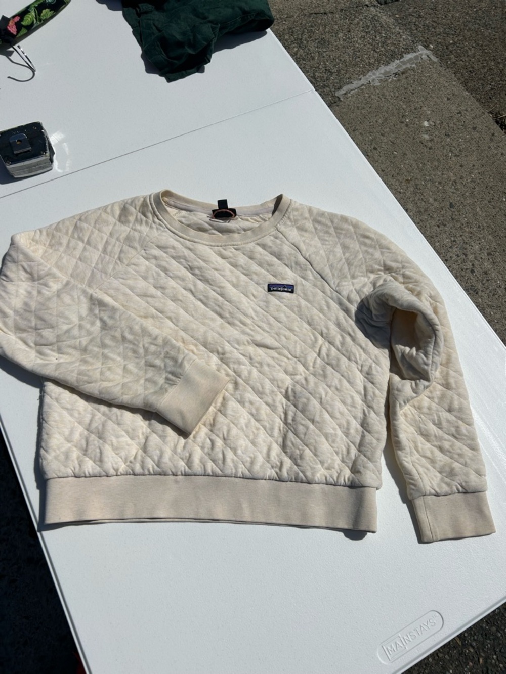 Patagonia yellow  Quilted Crewneck Sweatshirt